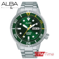 ALBA Mini Tuna Collection Automatic นาฬิกาข้อมือผู้ชาย สายสแตนเลส รุ่น AL4225X1 / AL4225X (หน้าปัดเขียว)