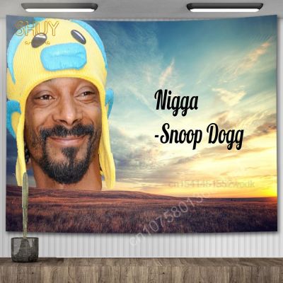 Funny Meme Tapestrys Snoop Dogg Music Ablum Cover Custom Ok Poster Wall Hanging Tapestry Room Decoration Aesthetic Home Decor Tapestries Hangings