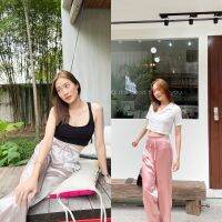 jiji pants ขายาวสีพื้น (กรอกโค้ด WDUNSM ลด75฿)