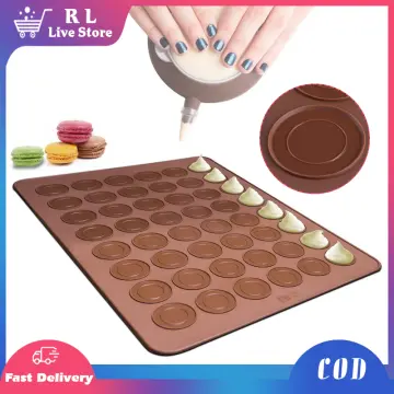 Silicone Macaron Baking Mats, 48 Cavities Silicone Mold Sheet Mat Macaroon  Cookies Pastry DIY Bakeware Decorating Tools, Silicone Baking Mat Reusable