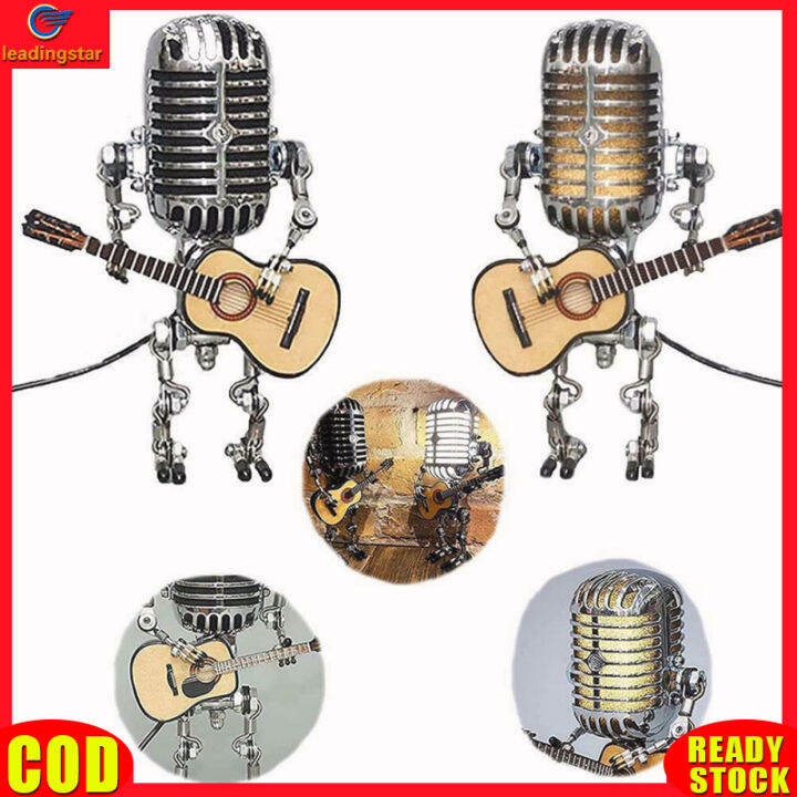 leadingstar-rc-authentic-retro-microphone-table-lamp-aluminum-alloy-microphone-robot-lamp-led-guitar-lights-for-home-decoration