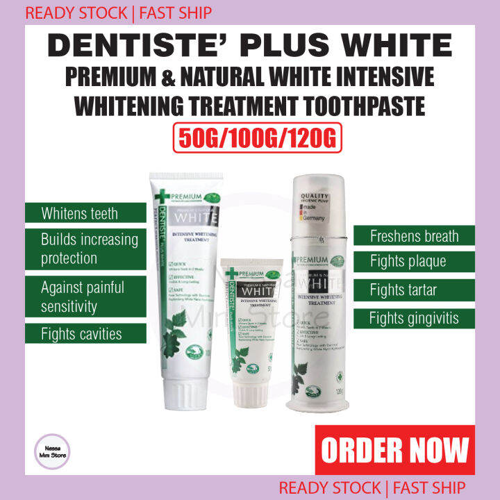 [FAST SHIP] DENTISTE' Plus White Premium & Natural White Intensive ...