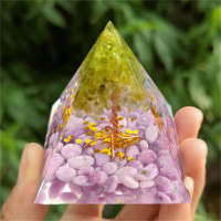 ขายส่งคริสตัลบำบัด Orgonite Orgone พีระมิดการทำสมาธิสำหรับตกแต่งบ้าน