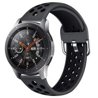 ☃๑ สายซิลิโคนสำหรับเล่นกีฬา ใช้ได้กับ Samsung watch 46mm /Active 2/Huawei watch GT2/Amazfit bip for 22mm 20mm Breathable strap