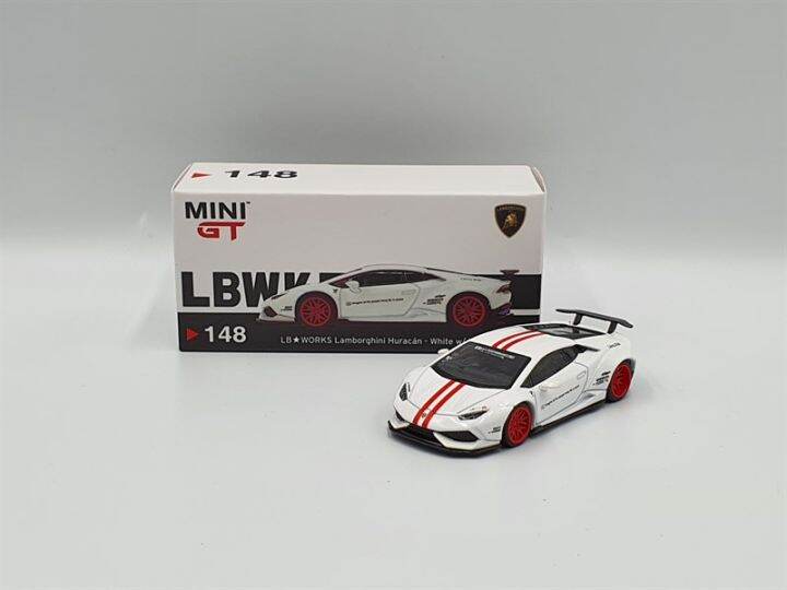 Xe Mô Hình Mini GT Lamborghini Huracan LB*Works 1:64 MiniGT ( Trắng Mâm Đỏ  ) Xe Mô Hình Tĩnh Việt Nam 