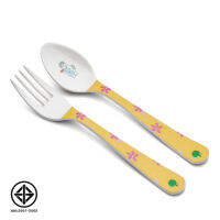 SuperSOSO! ชุดช้อนส้อม Girl-ish Fork Spoon Set (M) ขนาด 16 ซม (6.3 นิ้ว) เมลามีน ทนทาน คุณภาพสูง ชายหาด ปิกนิก การ์ตูน เครื่องใช้บนโต๊ะอาหาร เป็นมิตรกับสิ่