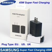 ที่ชาร์จสำหรับเดินทางชาร์จเร็วมากของแท้45W EP-TA845สำหรับ Samsung Galaxy Note10 Plus Note 10 + 5G A91สายเคเบิล Type-C A71