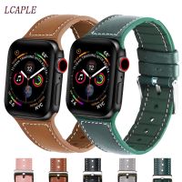 ◙✐✜ Genuine Leather Band for apple watch 45mm 41mm 42mm 38mm 44mm 40mm Apple watch strap silicone bracelet iwatch serie 7 6 se 5 4 3