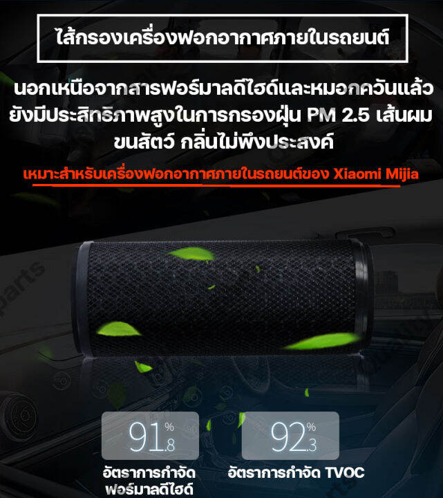 oem-ไส้กรอง-xiaomi-เครื่องฟอกอากาศ-ภายในรถยนต์-xiaomi-mi-mijia-car-air-purifier-filter-pm2-5-ดับกลิ่น-กรองฝุ่น-เศษผง-เศษขนม