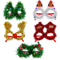 Striped Glasses Frames Xmas Home Decor Christmas Party Decorations Christmas Glasses Frames Elk Glasses Decorations