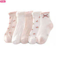 M-Kiss KAOS Kaki Anak Perempuan ตาข่ายแบบบางพิเศษพร้อมถุงเท้าส้นเข็มรูปตัว Y สำหรับเด็กเครื่องแต่งกายนักเรียนบ้าน