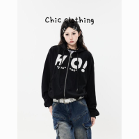 Chic Clothing  เสื้อฮู้ด เสื้อแขนยาวอบอุ่น หลวมและสบาย ๆ สไตล์ขี้เกียจย้อนยุคอเมริกัน 2023NEW WWY23912AQ 37Z230915