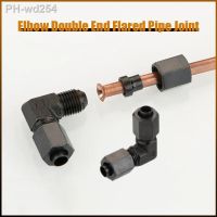 ❀✈ Hydraulic Carbon Steel Double Flaring Right Angle Pressure Oil Pipe Joint Metric Thread Connection Fittings Transition joint