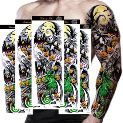 hot！【DT】◕  temporary tattoo stickers black snake flower fake female rose peony water transfer