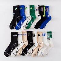 Ader Double Rib Label Embroidered Socks Korean Street Trendy Socks White Medium Sports Socks Men and Women Uni Luxury Socks