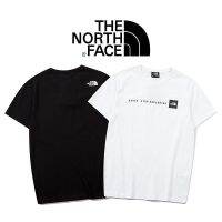 รุ่น North Face สำหรับคู่รักผ้าฝ้ายสีทึบแบบเรียบง่ายสำหรับผู้ชายและผู้หญิงพิมพ์ลายคลาสสิกเข้ากับทุกชุด