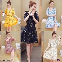 ฺฺฺBG3680 Mini Dress ลายดอกไม้ ลายสุดฮิตตลอดกาลมาแล้วจ้าาา คราวนี้มาเอาใจสาวๆเดรสสั้นกันบ้าง ตัวเดรสงานผ้าหางกระรอก เนื้อดี