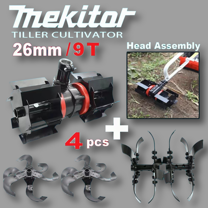 Makita Tiller cultivator grass brush cutter head loose soil head 9T