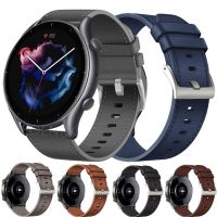 [มาแรง] สายนาฬิกาหนัง22มม. สำหรับสายรัดข้อมืออัจฉริยะ Huami Amazfit GTR 3 Pro สำหรับ Amazfit GTR3 2 2e 47มม. Stratos 3 2S