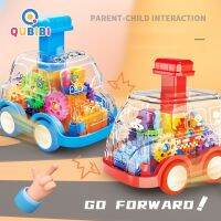 【CW】 Cartoon Pressing Car Inertial Pullback Pull Back Transparent Kids Prizes Pressure Glide Boy Gifts