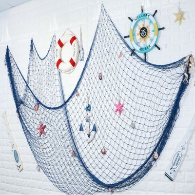 【CC】✶☾  100x200CM Big Fishing Net Supplies Decoration Wall Hangings Fun The Sea Household Ornaments