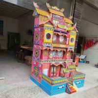 [COD] 140 type 120 paper tie room folding bamboo frame spirit house assembly villa funeral sacrifice building