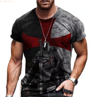 selling, hot (สต็อกเพียงพอ) Red New Cross rack jazz, American flag pattern T-shirt 3D printed T-shirt mens casual sports top, star stripe top comfortable and breathable คุณภาพสูง size:S-5XL