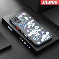 เคส JIUMOO สำหรับ Infinix 10S Hot 10S NFC Hot 10T ลายการ์ตูนลอเรลน่ารักสุนัขขอบสี่เหลี่ยมด้านข้างบางดีไซน์ใหม่มีน้ำค้างแข็งโปร่งใสกันกระแทกเคสมือถือแข็งปลอกซิลิโคนคลุมทั้งหมดกล้องป้องกันนุ่ม