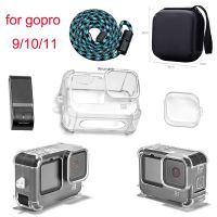 เคสซิลิโคนสำหรับ Gopro Hero 11 10 9กระจกนิรภัยสีดำป้องกันหน้าจอฟิล์มป้องกันฝาปิดสำหรับ Go Pro 9 10