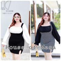 ?สุดพิเศษ XL-XXXL เดรสนมโตแขนยาวสาวอวบ อก40-48 ส่งเร็ว?