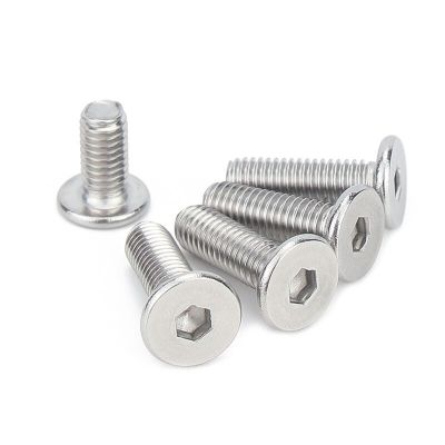 5/50 CM M1.6 M2 M2.5 M3 M4 M5 M6 M8 Hex Hexagon Socket Ultra Thin Super Low Flat Wafer Head Screw Bolt A2-70 304 Stainless Steel Nails Screws Fastener
