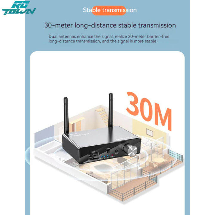 rctown-2023newรองรับตัวรับสัญญาณ-aux-บลูทูธตัวแปลงเสียงหูฟัง3-5มม-ดิสก์-u-บัตรผู้เล่นทีเอฟดิจิตอลเพื่อจำลอง