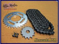 KAWASAKI KSR110 (14T) FRONT &amp; (31T) REAR SPROCKET &amp; "MAX" DRIVE CHAIN (420-112L) #สเตอร์หน้า 14 ฟัน สเตอร์หลัง 31 ฟัน พร้อมโซ่