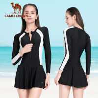 Camel Crown Women S Sun Protection Swimsuit Bikinis Long Sleeve Beach Swimwear Women Summer Luxury Swimsuit