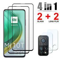 [HOT DOLXIOWEOH 539] 4 In 1กระจกนิรภัยสำหรับ Xiaomi Mi 10ครั้ง Lite Mi 9 SE 9ครั้ง Pro CC9 8 SE 10ครั้งป้องกันหน้าจอเลนส์ฟิล์มสำหรับ Xiaomi Mi 10ครั้ง Pro แก้ว