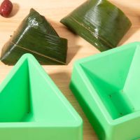 ISABELLE แม่พิมพ์ Zongzi พลาสติกไม่ติด Pembuat Pangsit แม่พิมพ์เกี๊ยวข้าวเหนียวสี่เหลี่ยมแบบดั้งเดิมสำหรับเทศกาลเรือมังกร