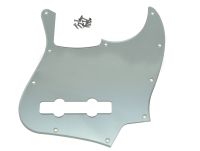 KAISH Silver Mirror 5 String Jazz Bass J Bass Pickguard with screws Scratch Plate for USA/Meixcan Standard FD Jazz Bass