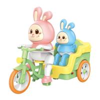 Rabbit Tricycle Electric Toy Kids Rabbit Tricycle Toys Portable Educational Interactive Bunny Tricycle Toys for Boys and Girls on Birthday presents