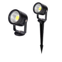 7W 10W สวนกลางแจ้งภูมิทัศน์ Spike Light 220V 110V 12V 24V LED โคมไฟสนามหญ้า COB กันน้ำ Yard Path Spotlights อลูมิเนียม