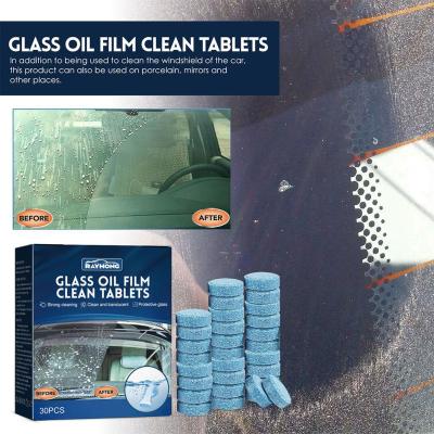 Solid Cleaner Car Windscreen Cleaner Effervescent Tablet Glass Concentrated Cleaning Detergent Solid Auto Wiper Tablets B9T6