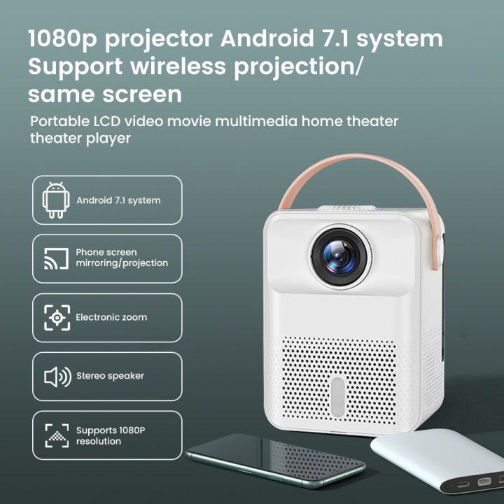 [Free 1*Tripod] ISinbox Android Smart Projector Mini Portable X8 1080P ...