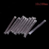 10Pcs/Lot 10x100mm Transparent Glass Blowing Tubes Long Thick Wall Test Tube Anti-High Temperature Lab Supplies Wholesale