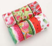 [HOT!] 10yards - different sizes - Watermelon Grossgrain ribbon - Fruit pattern printed ribbon