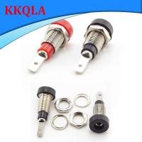 QKKQLA 5pcs Female Jack Chassis Panel Mount Socket 2mm male Banana plug Connector for Non-Shrouded Brass Nickel plated