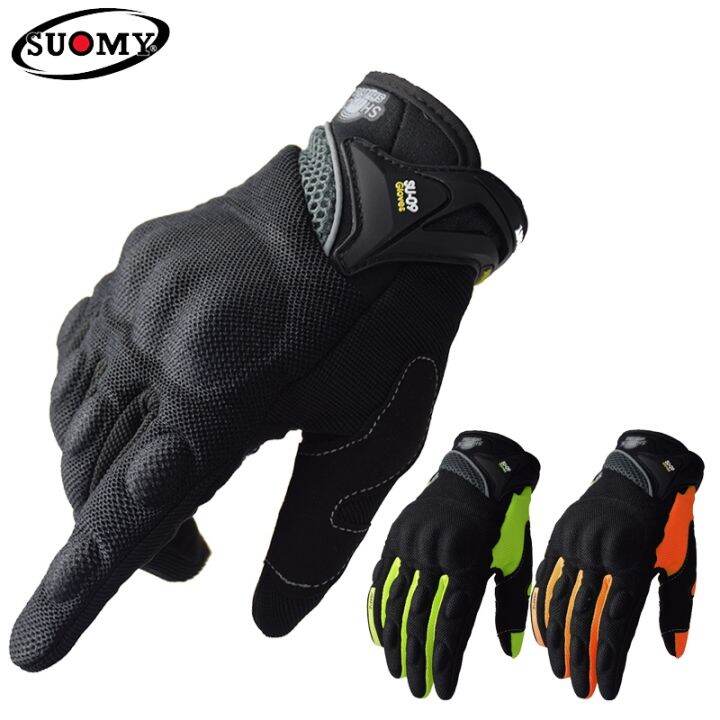 suomy-breathable-full-finger-racing-motorcycle-gloves-quality-stylishly-decorated-antiskid-wearable-gloves-large-size-xxl-black