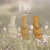 รองเท้าสวม รุ่นLily ทรงเเคบ +1Size