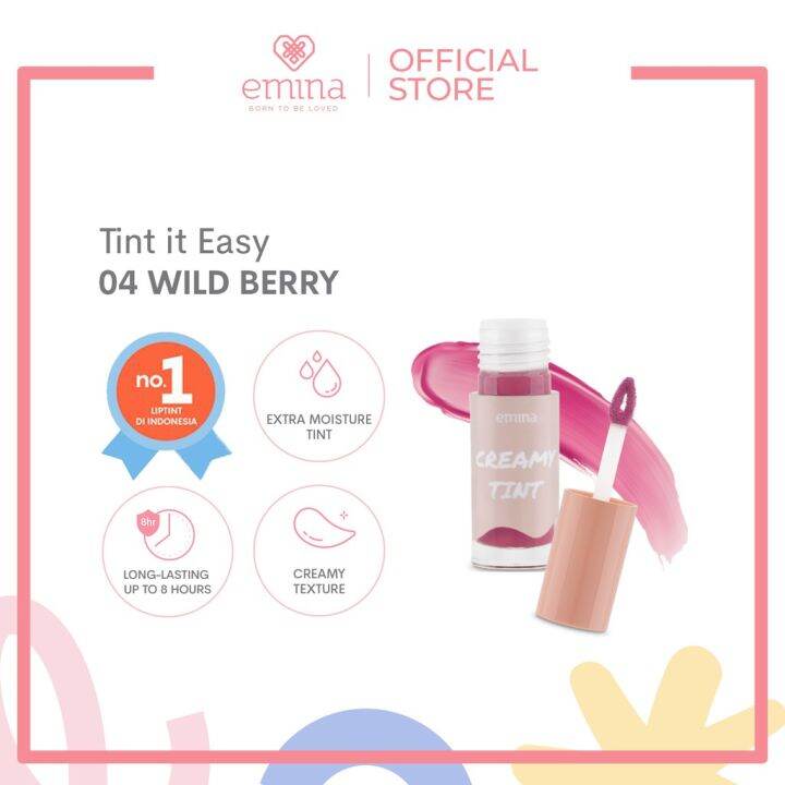 Emina Creamytint Lip Tint (3.6g) Lip Cream with Avocado Oil Lazada