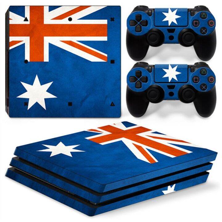 mq-สไตล์ใหม่-flag-1609-ps4ฝาครอบรูปลอกสติ๊กเกอร์สกินสำหรับ-ps4-pro-console-และ2คอนโทรลเลอร์-ps4-pro-skin-กรอบและที่คลุม