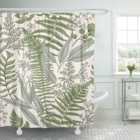 LACASA Bathroom Waterproof Shower Curtain with Hooks 180x180cm