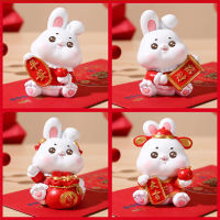 Chinese Zodiac Sign Of Rabbit Lucky Fortune Rabbit Decoration Creative New Year Gift Wholesale Auspicious Hand-Made Car Decoration